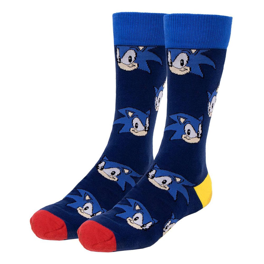 Sonic The Hedgehog Socks Sonic Face Assortment (6) - Collectors.hu