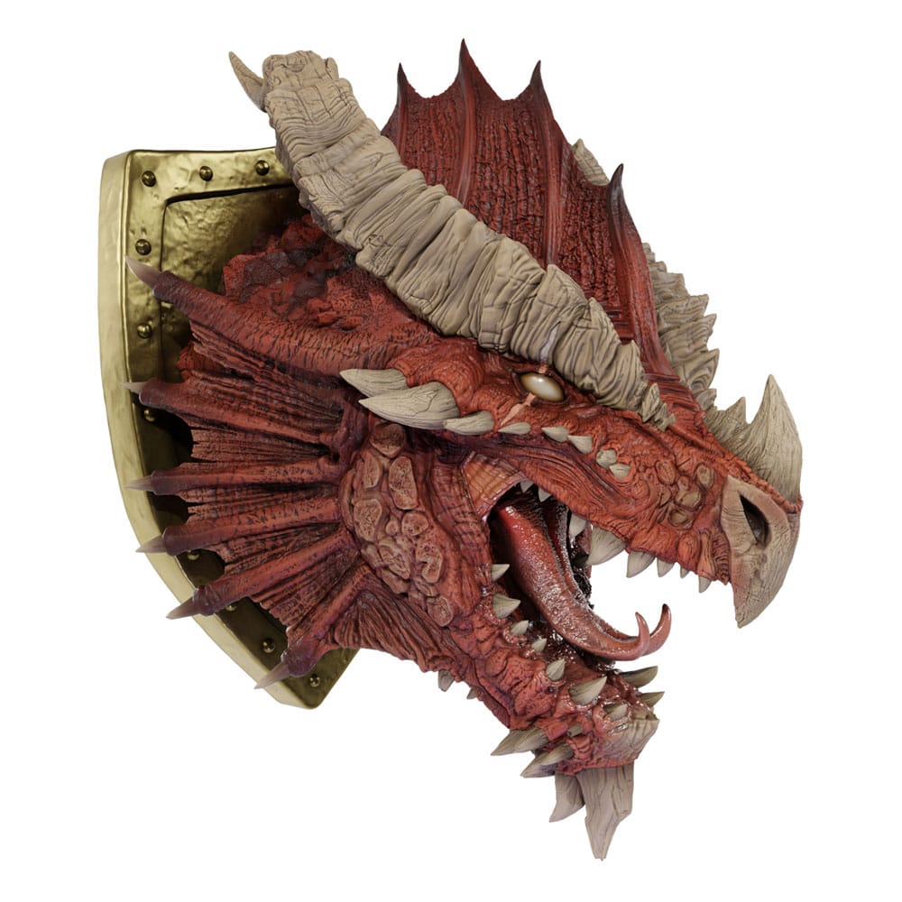 D&D Replicas of the Realms Életnagyságú Foam Figura Ancient Red Dragon Trophy Plakett – Limitált Kiadás 50th Évfordulós 56 cm