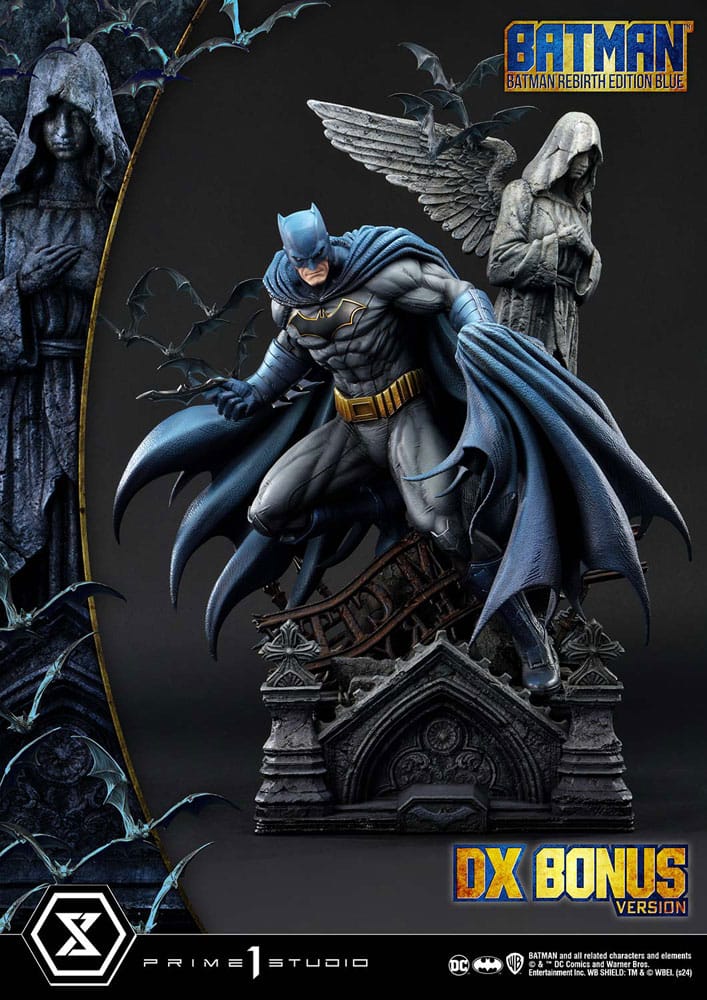 Batman Ultimate Prémium Masterline Series Szobor 1/4 Batman Rebirth Kiadás Blue Deluxe Bonus Verzió 71 cm