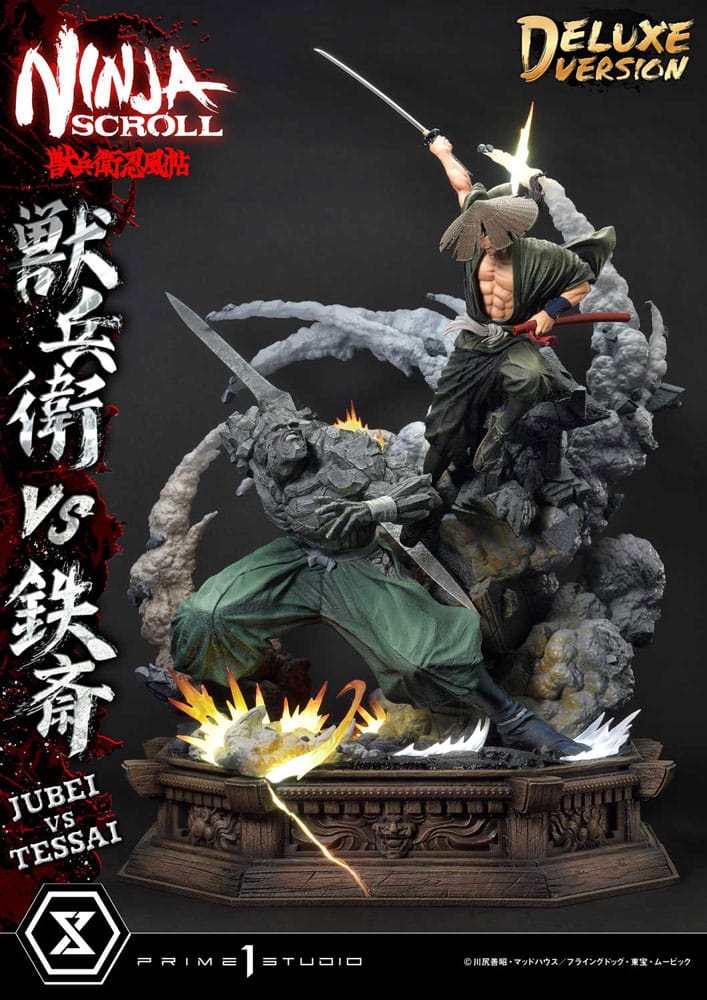 Ninja Scroll Ultimate Prémium Masterline Series Szobor 1/4 Jubei Versus Tessai Deluxe Bonus Verzió 101 cm