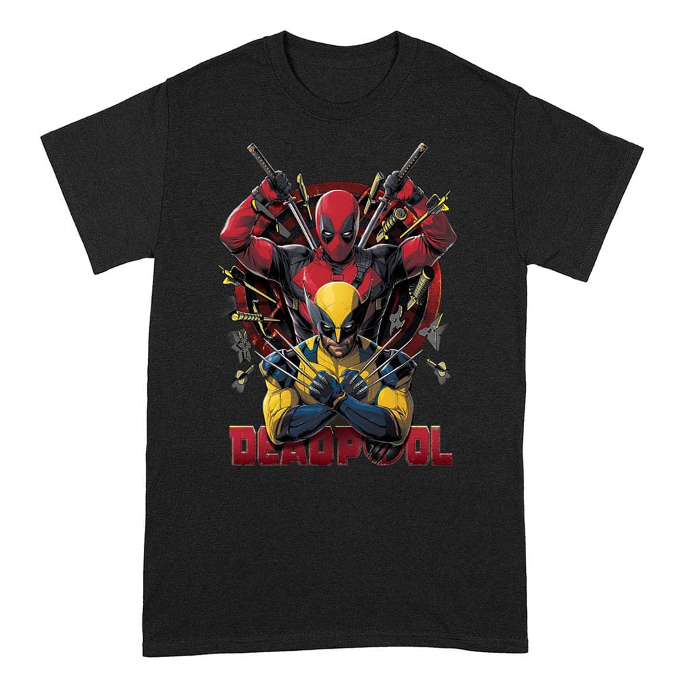 Deadpool Póló Deadpool And Wolverine Pose Size L