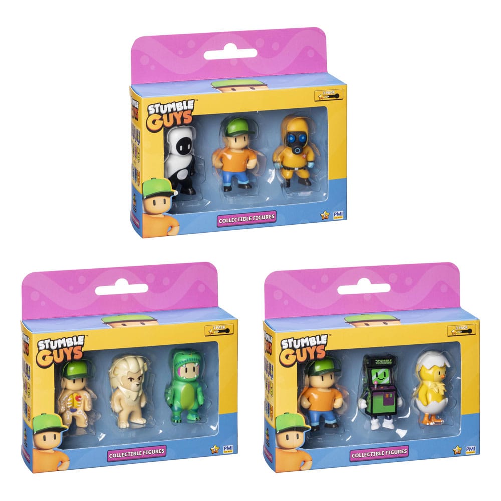Stumble Guys: Wave 2 3-Figura window Doboz collectible Figurák Válogatás