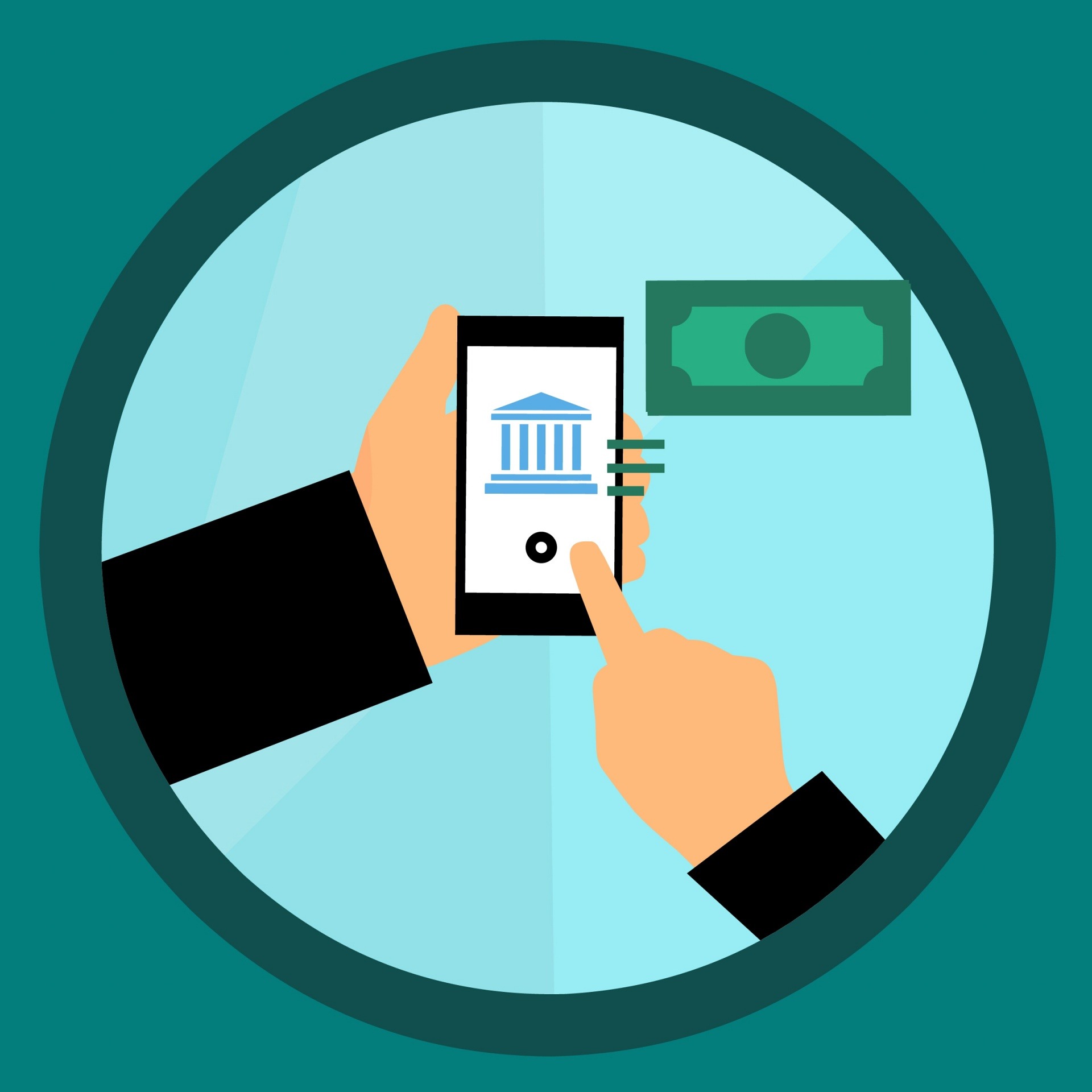 money transfer banking icon bu
