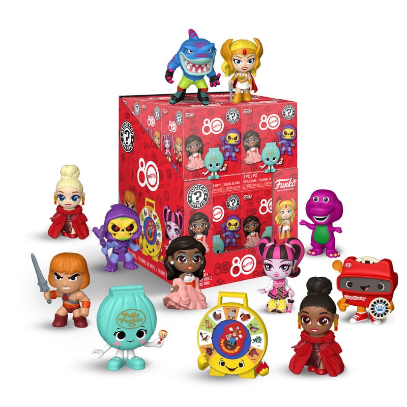 Mattel Retro Toys Mystery Minis Vinyl Mini Figurák 6 cm Készlet (12)