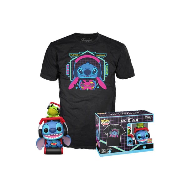 Lilo & Stitch POP! & Tee Doboz Gmr Stitch w/frog Size L
