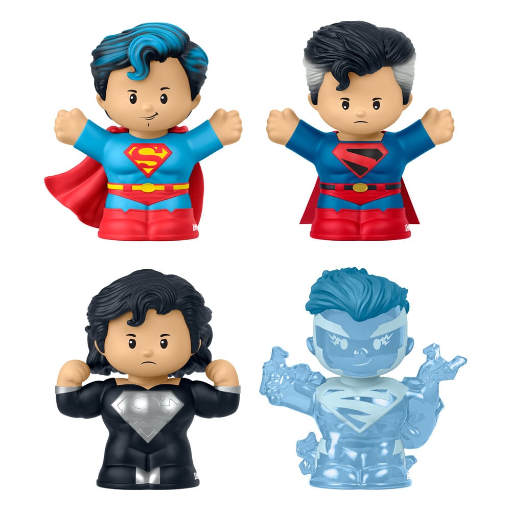 DC Comics Fisher-Price Little People Collector Mini Figurák 4-es Csomag Superman: Through the Ages 7 cm
