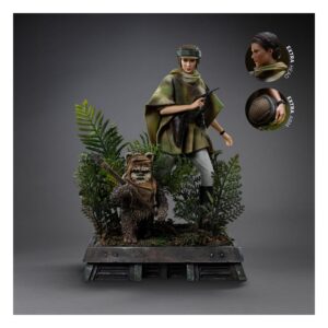 Star Wars Episode VI Art Scale Szobor 1/10 Leia and Wicket 21 cm