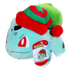 Pokémon Plüss Figura Winter Bulbasaur  Christmas Sapka 20 cm