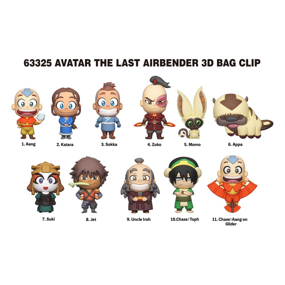 Avatar: The Last Airbender 3D PVC Táska Clips Series 1 Készlet (24)