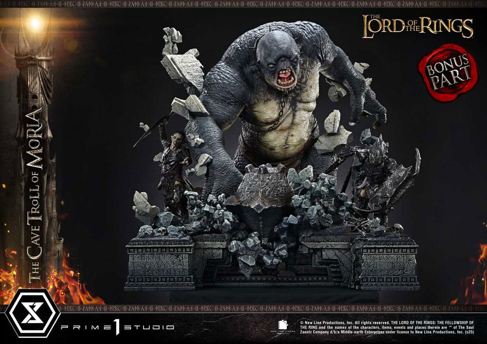 The Lord of the Rings Prémium Masterline Series Szobor 1/6 Cave Troll of Moria Bonus Verzió 91 cm