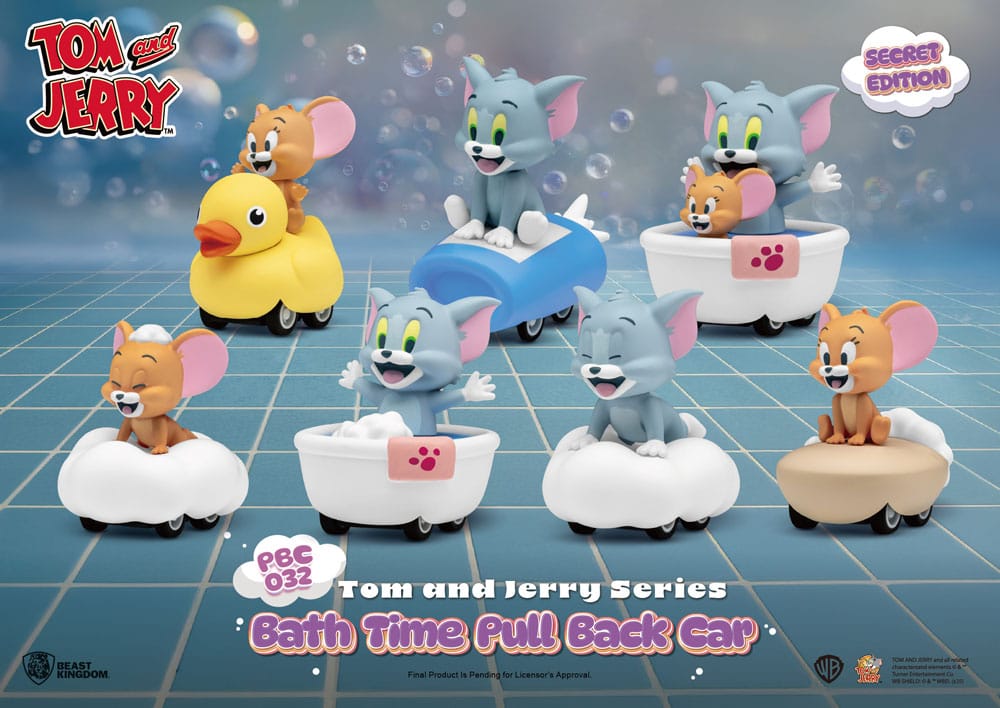 Tom & Jerry Pull Back Cars Bath Time Blind Doboz 6-Csomag