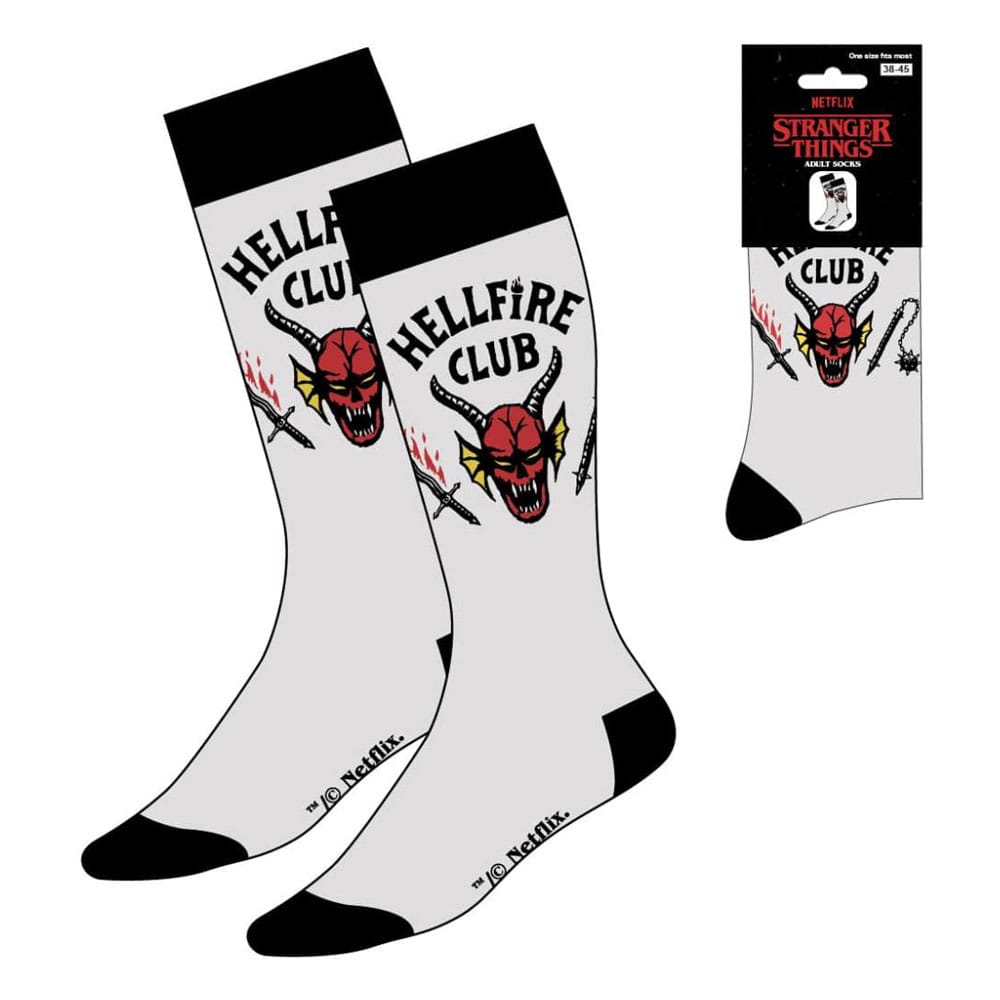 Stranger Things Zoknik Hellfire Club White 38-45