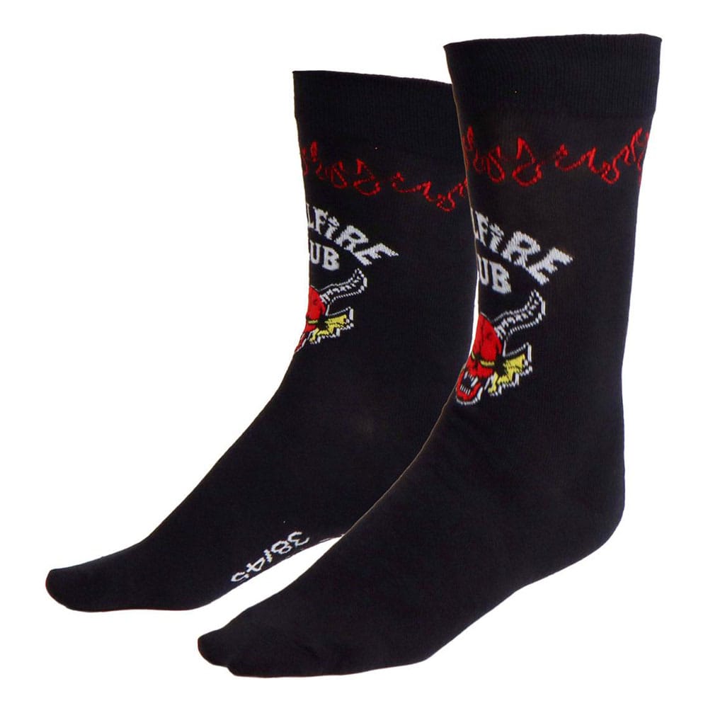 Stranger Things Zoknik Hellfire Club Black 38-45