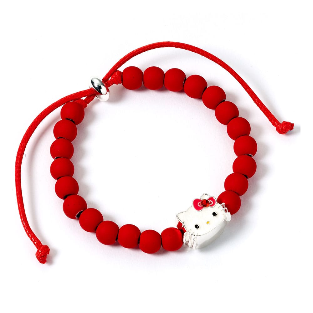 Hello Kitty Karkötő red beads  Hello Kitty Charm 21 cm