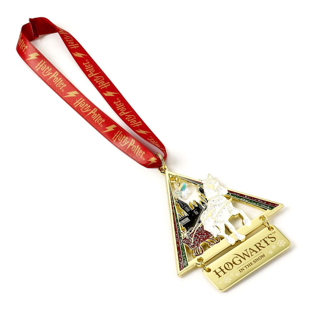 Harry Potter tree ornament Roxfort in the Snow (Golden Tone)