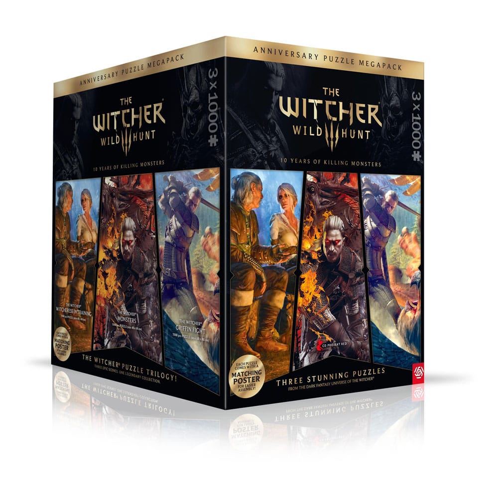 The Witcher 3 Puzzle Triology Wild Hunt 10 Years of Killing Monsters (1000 Darabos)