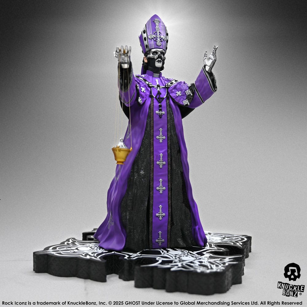 Ghost Rock Iconz Szobor Papa V Perpetua Purple Robes 22 cm