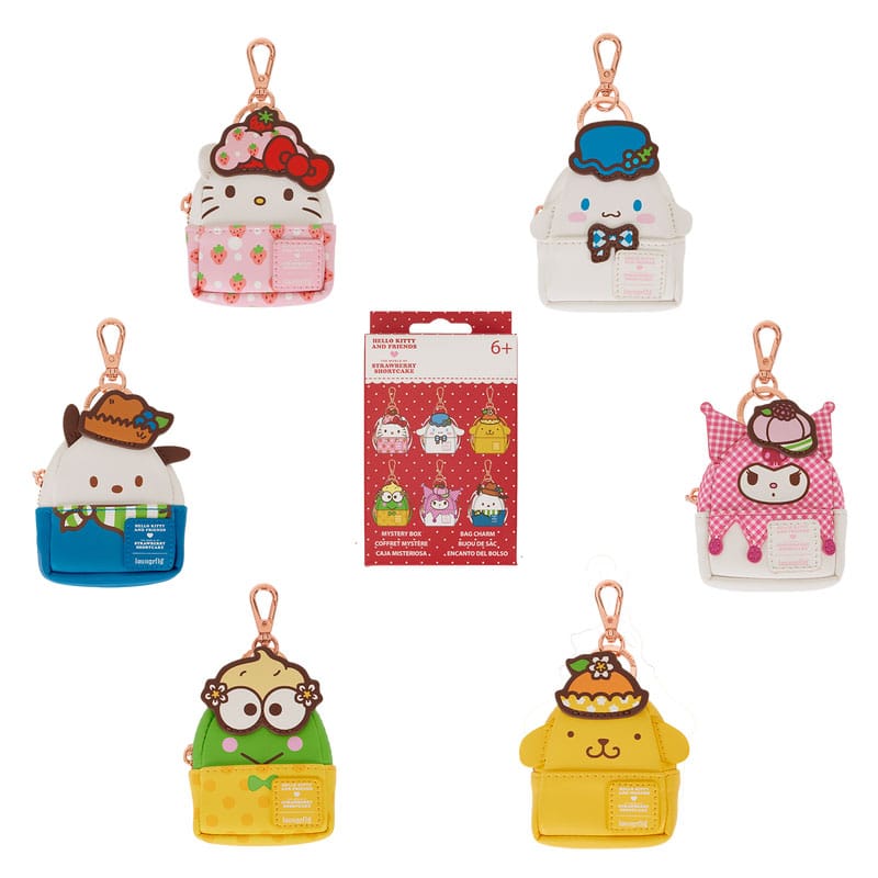 Sanrio by Loungefly Kulcstartók Mini Hátizsák Strawberry Shortcake Blind Doboz Válogatás (15)