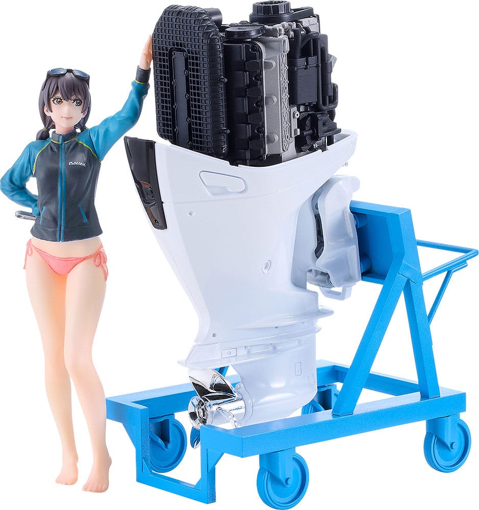 Original Character PLAMAX Plastic Modellkészlet MF-97 minimum factory Minori  Honda BF350 Grand Prix White 10 cm