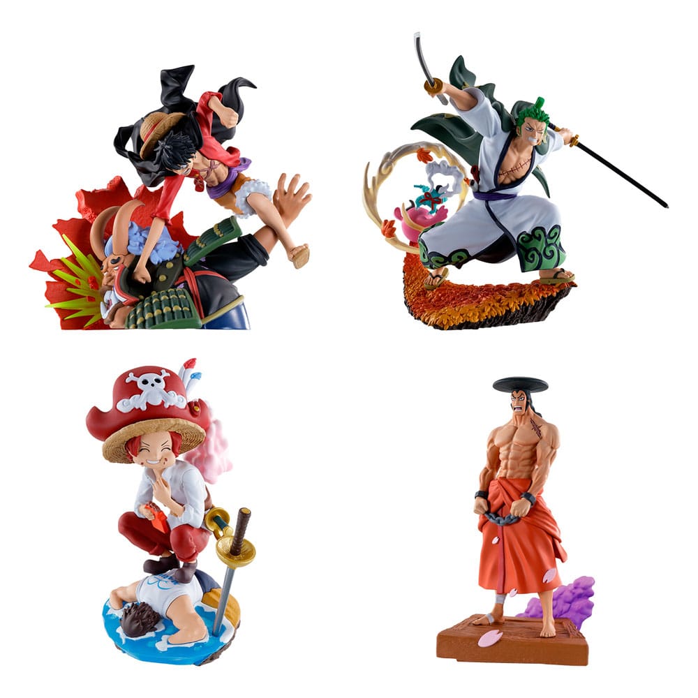 One Piece Petitrama PVC Mini Szobor Logbox Re Birth Wano Kuni Vol. 1 Csomag 9 cm