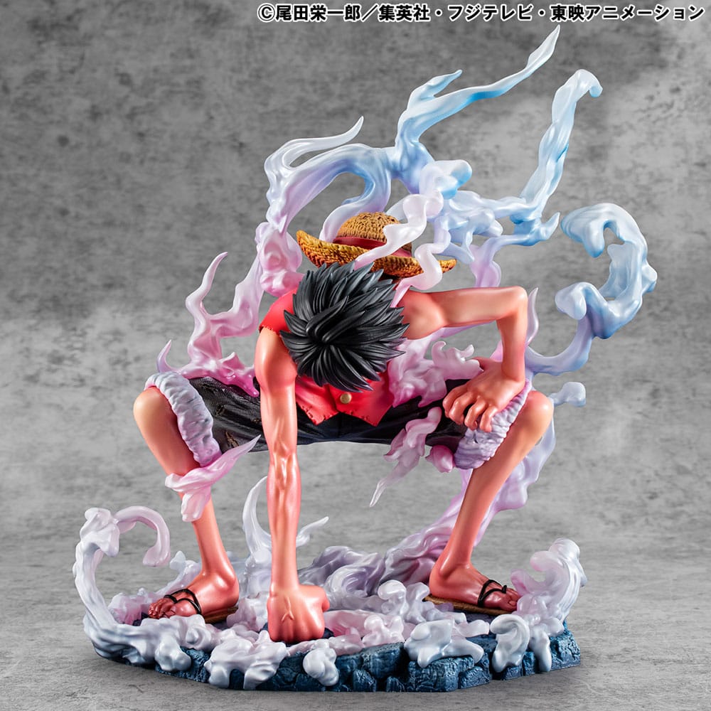 One Piece P.O.P PVC Szobor Monkey D. Luffy Gear 2 Limitált Kiadás 19 cm