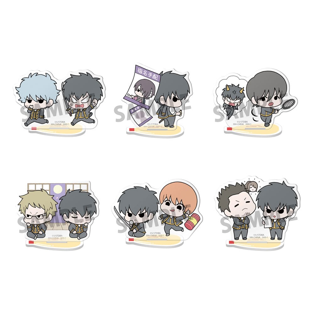 Gintama Buddycolle Akril Figura Gintama Vice Leader 24H 6 cm Válogatás (6)