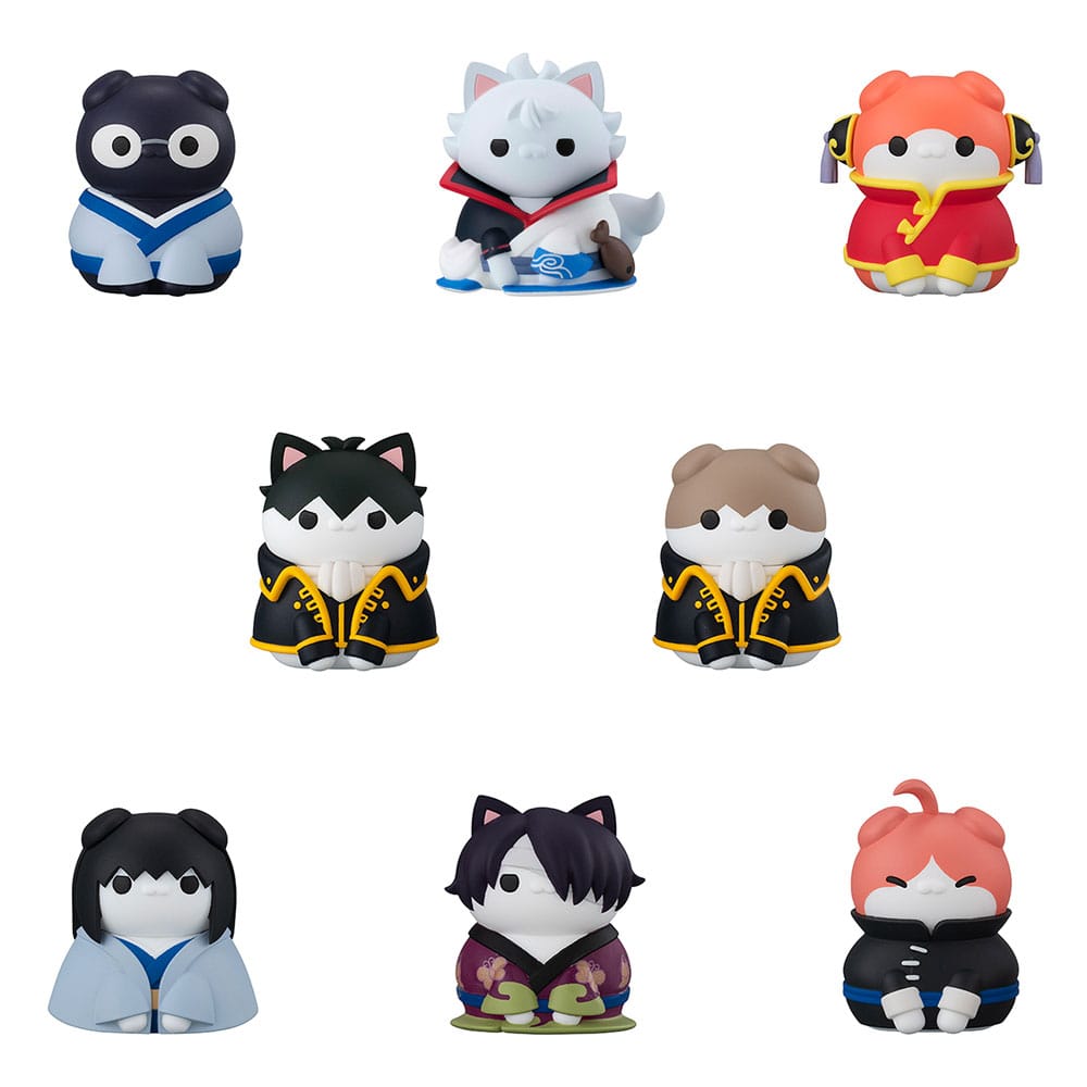 Gintama Mega Cat Project Nyantama Go Meow-Meow Kiadás! Trading Figurák 3 cm Válogatás (8)