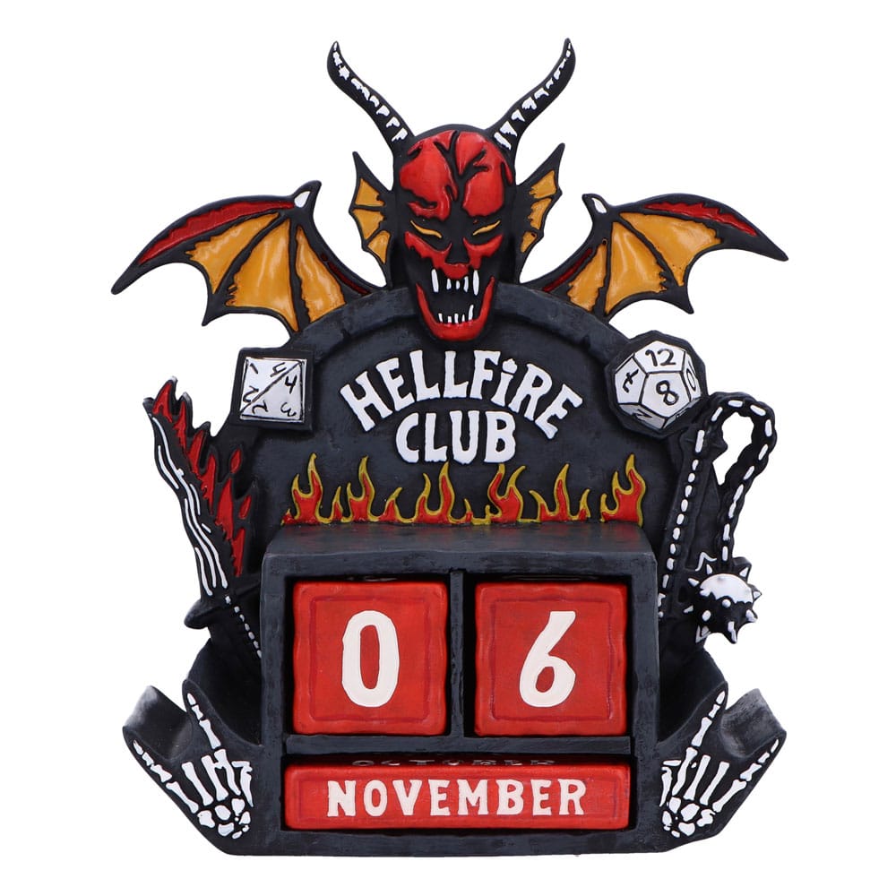 Stranger Things Perpetual Naptár Hellfire Club 15 cm