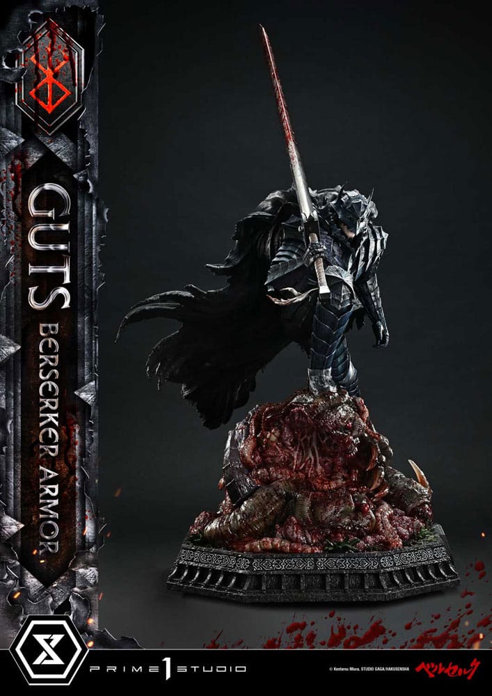 Berserk Ultimate Prémium Masterline Series Szobor 1/4 Guts, Berserker Armor Grunbeld vs. Guts 94 cm