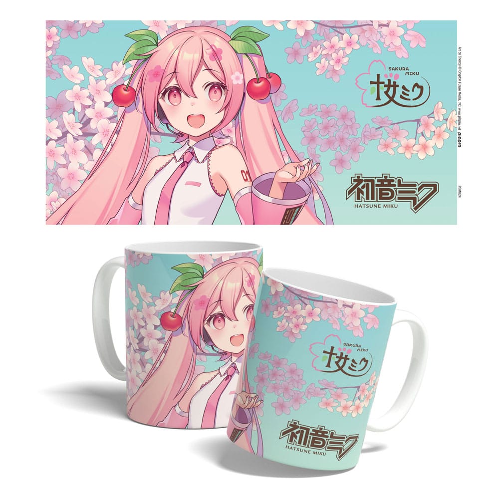Hatsune Miku Bögre Sakura Miku Cherry Blossom 325 ml