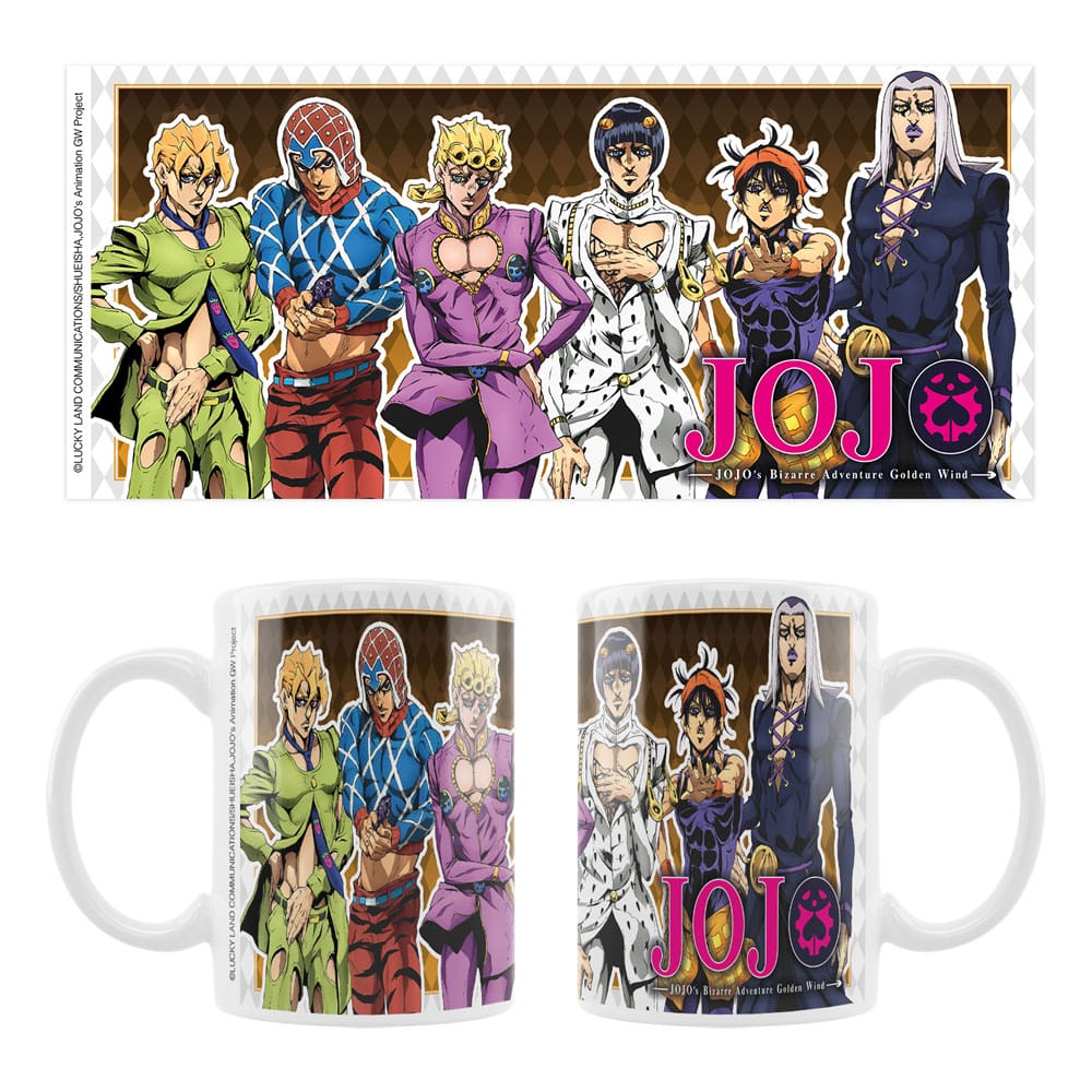 JoJo´s Bizarre Adventure Part 5: Golden Wind Kerámia Bögre Main Karakterek