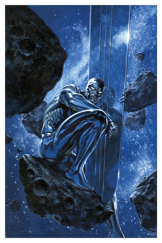 Marvel Art Print Ezüst Surfer: Ghost Lámpa 61 x 41 cm – Keret Nélkül