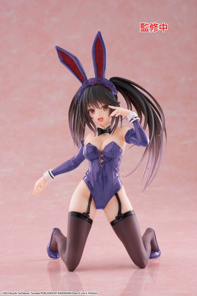 Date A Live V PVC Szobor Desktop Cute Figura Kurumi Tokisaki Bunny Ver. Renewal 13 cm