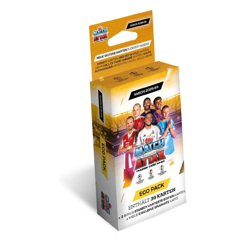 UEFA Champions League Match Attax Gyűjthető Kártyák 2025/26 Eco Csomag *Német Nyelvű Verzió*