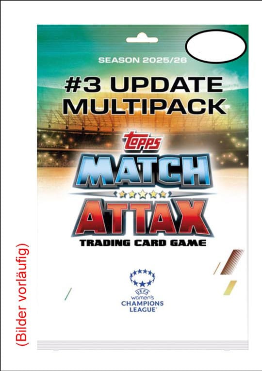 UEFA Women’s Champions League Match Attax Gyűjthető Kártyák 2025/26 Mega Multipack Update Queens of Europe *Német Nyelvű Verzió*