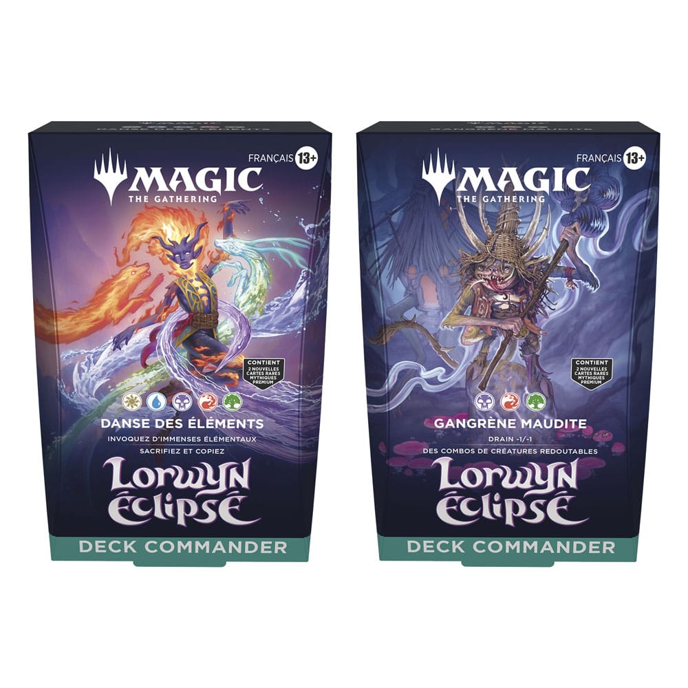 Magic the Gathering Lorwyn éclipsé Commander Decks Készlet (4) Francia Nyelvű