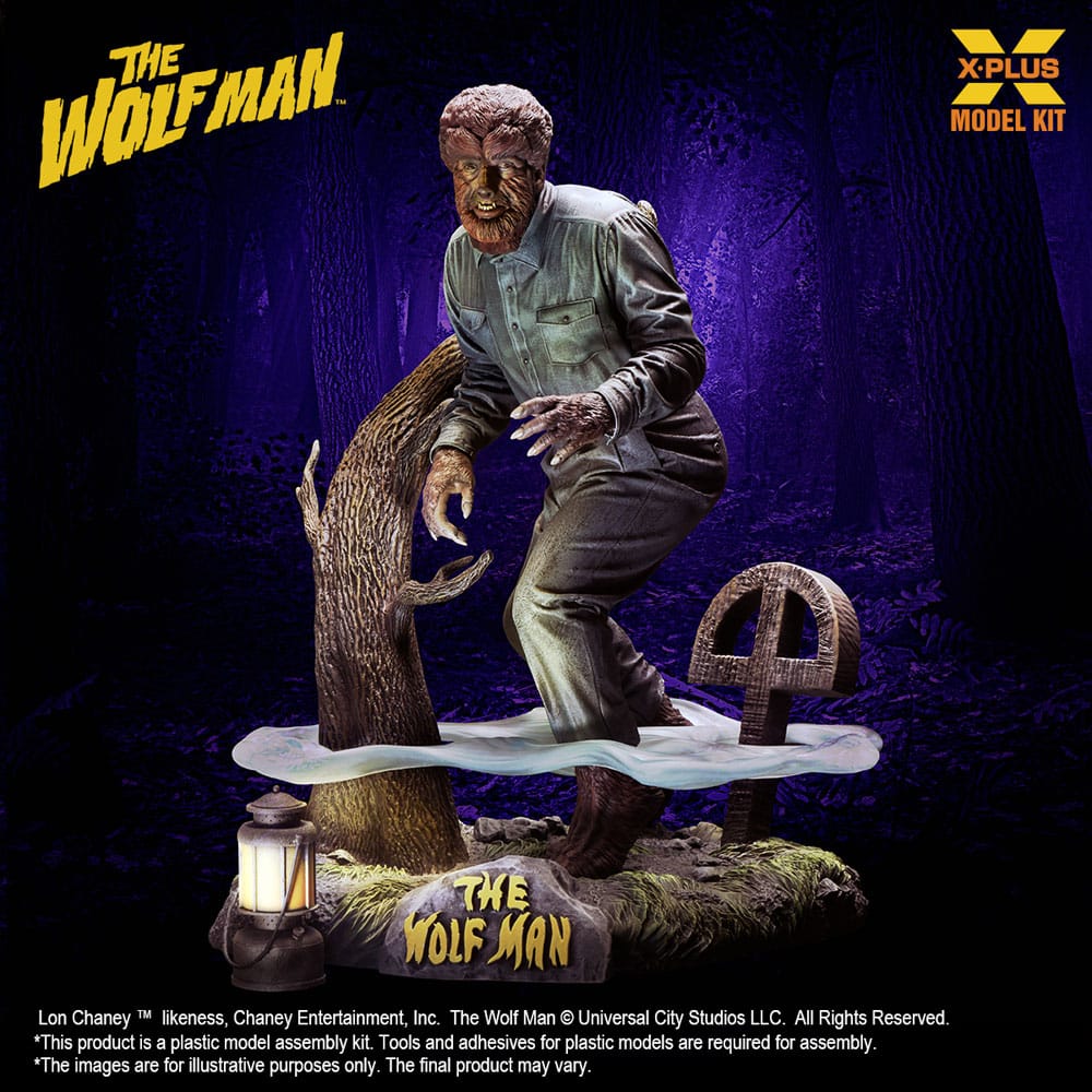 Wolf Man Plastic Modellkészlet 1/8 Lon Chaney Jr. as Wolf Man 22 cm