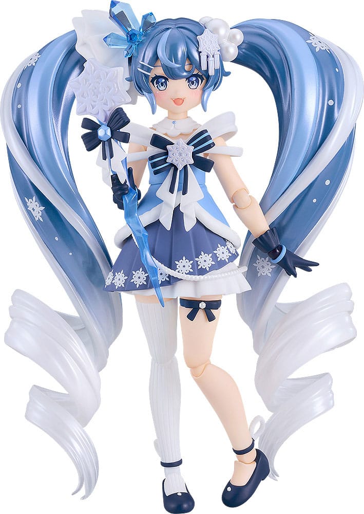 Character Vocal Series 01: Hatsune Miku Figma Akciófigura Snow Miku: Kristály Snow Ver. 13 cm