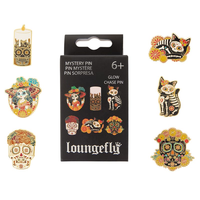 Loungefly Enamel Pins Blind Doboz Dia de los Muertos Válogatás (12)
