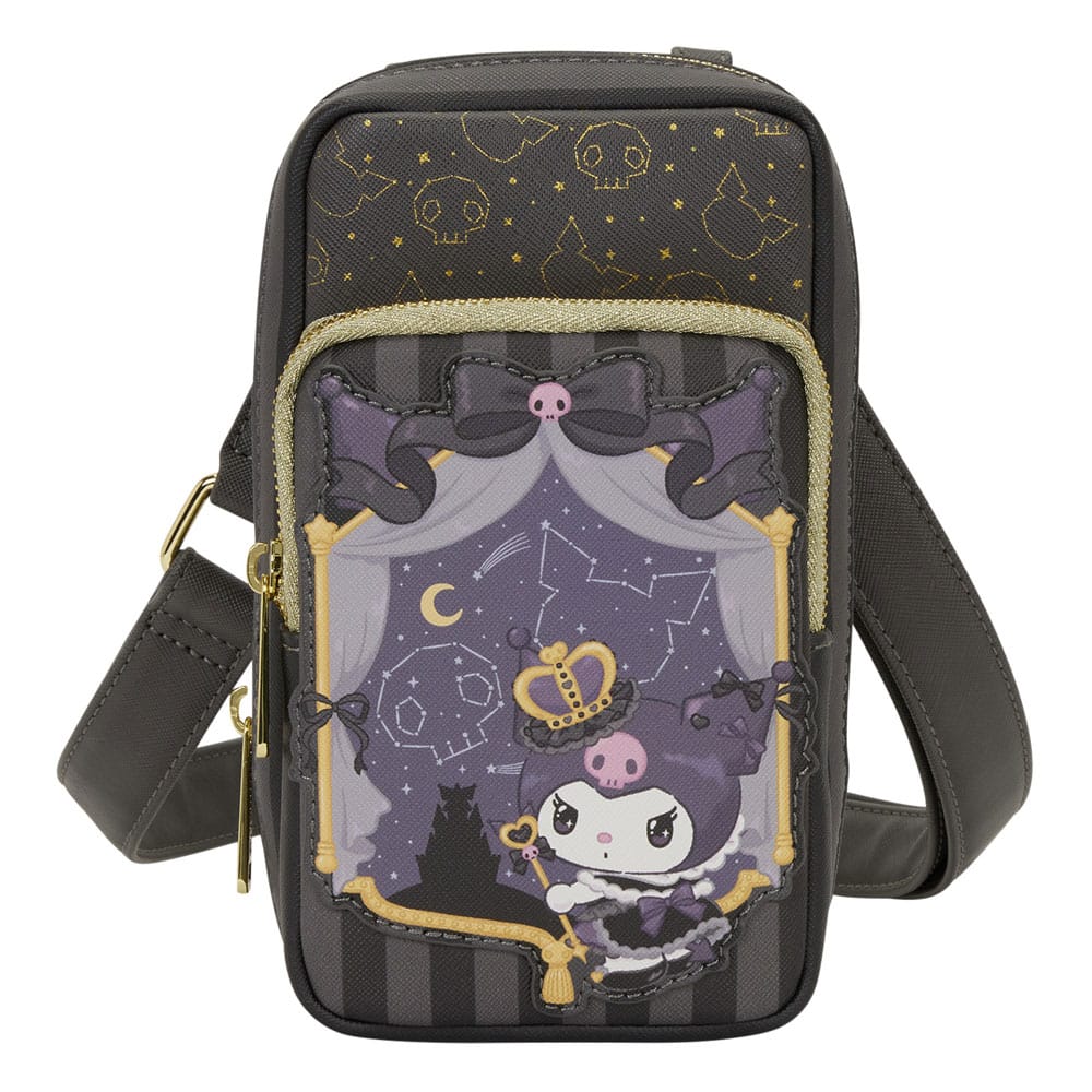 Sanrio by Loungefly Crossbody  Érme Táska 20th Évfordulós Kuromi Cell Telefon
