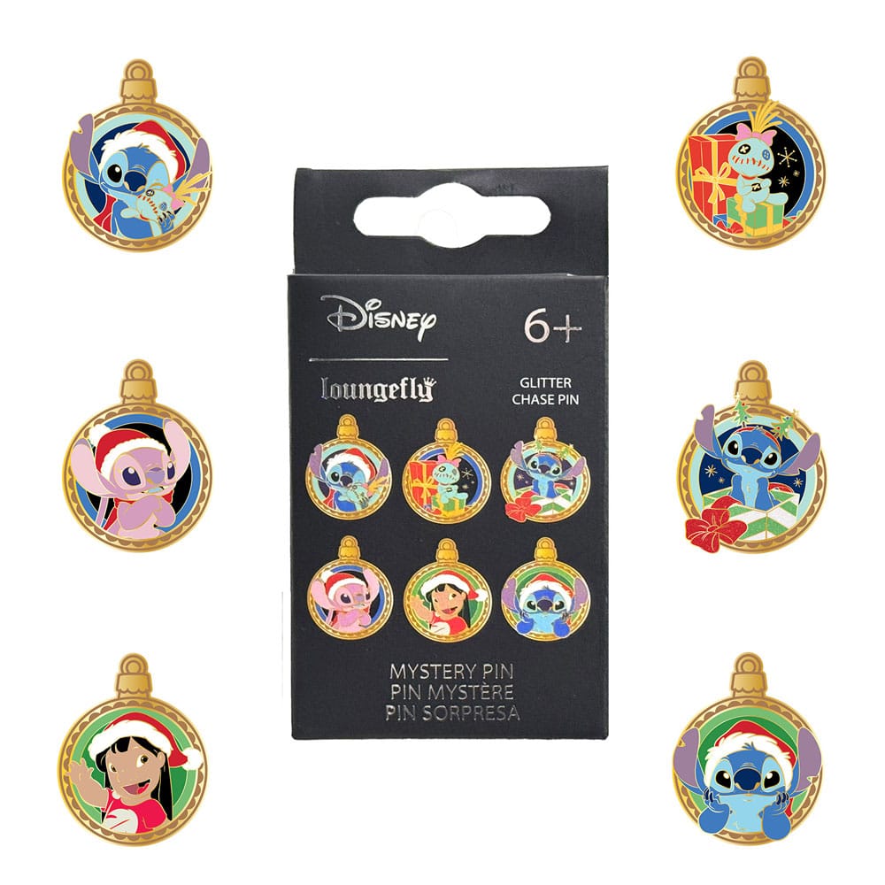 Disney by Loungefly Enamel Pins Blind Doboz Lilo & Stitch Holiday Ornaments Válogatás (12)