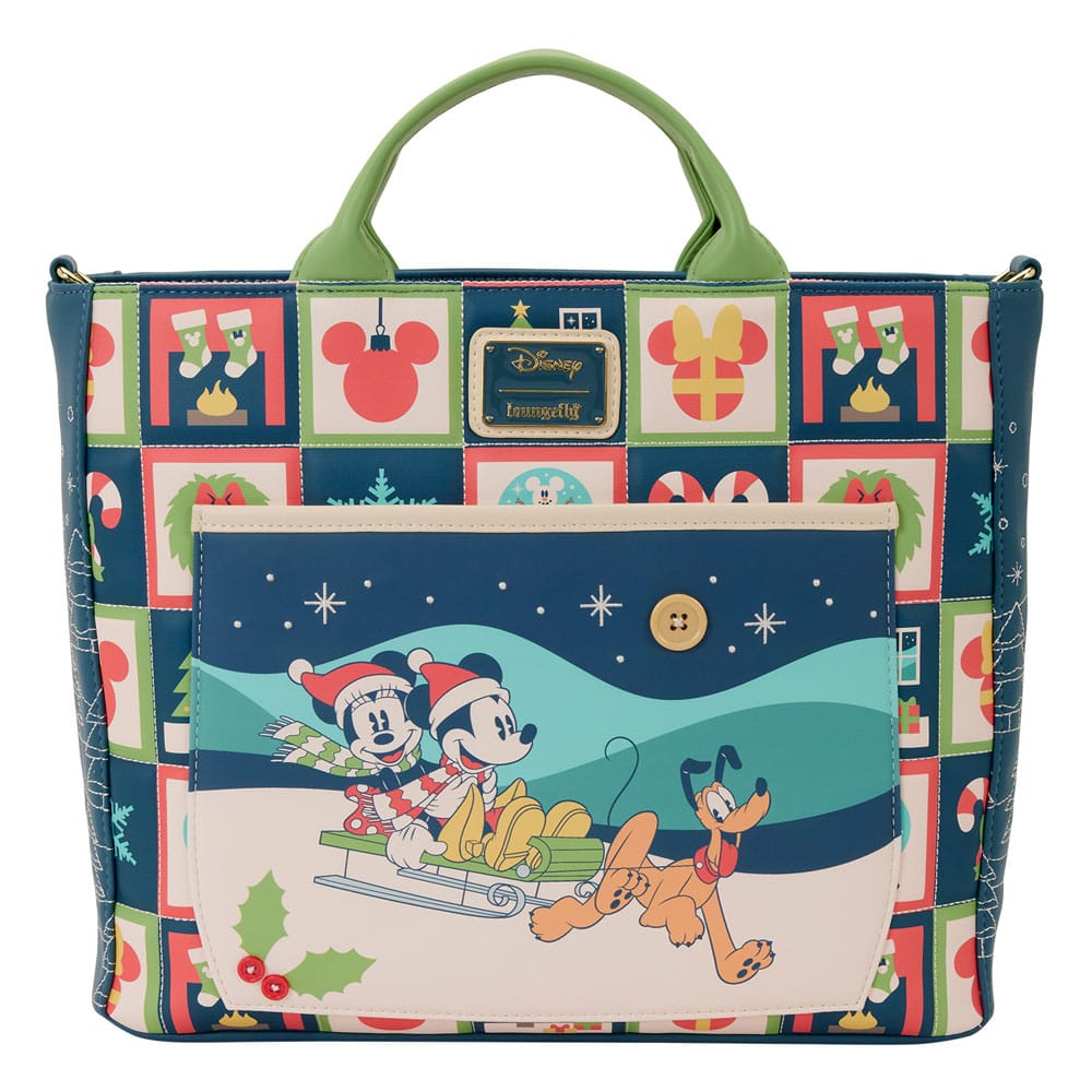 Disney by Loungefly Canvas Bevásárlótáska Mickey and Minnie Holiday
