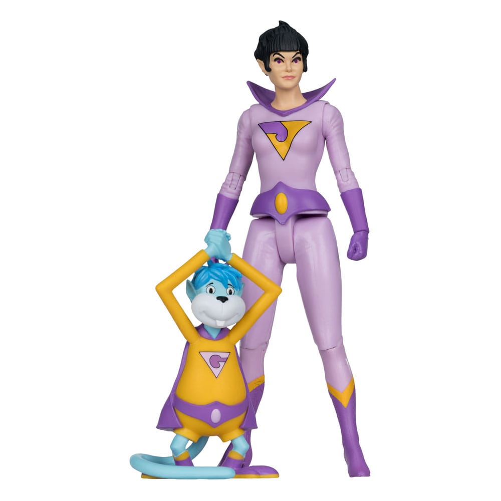 DC Retro Super Friends Akciófigura Jayna & Gleek (Red Platinum Kiadás) 15 cm