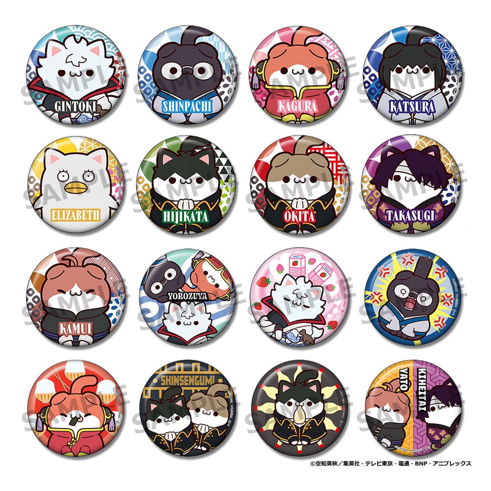 Gintama Mega Cat Project Nyantama! Pins 3 cm Blind Doboz Válogatás (16)