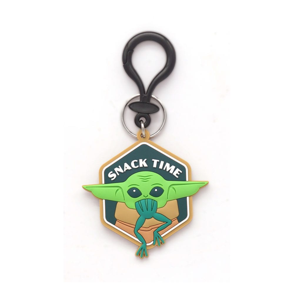 Star Wars Soft Touch PVC Táska Clip Baby Yoda Snack Time