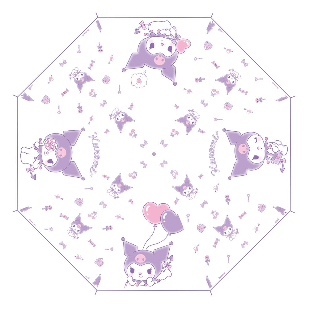 Sanrio Cane Esernyő Kuromi Kawaii Transparent