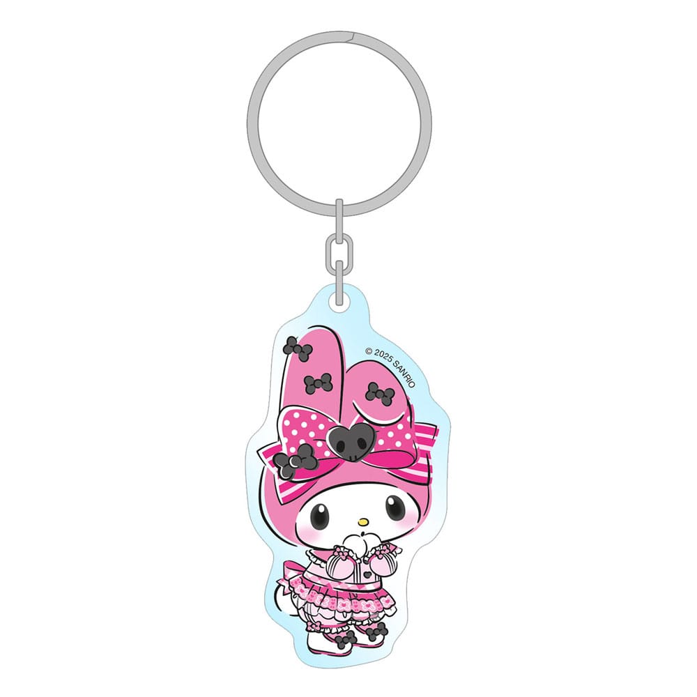 Sanrio Pink Black Party Series Akril Kulcstartó My Melody 7 cm