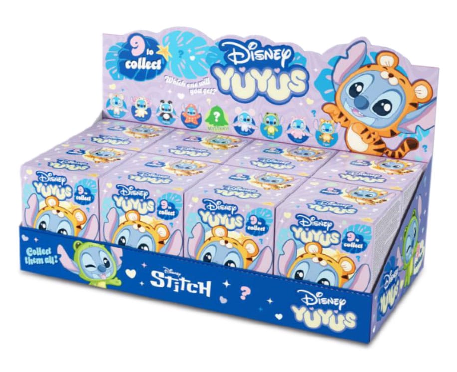 Disney YuYus Plüss Kulcs rings Stitch 12 cm Blindbox Készlet (8)