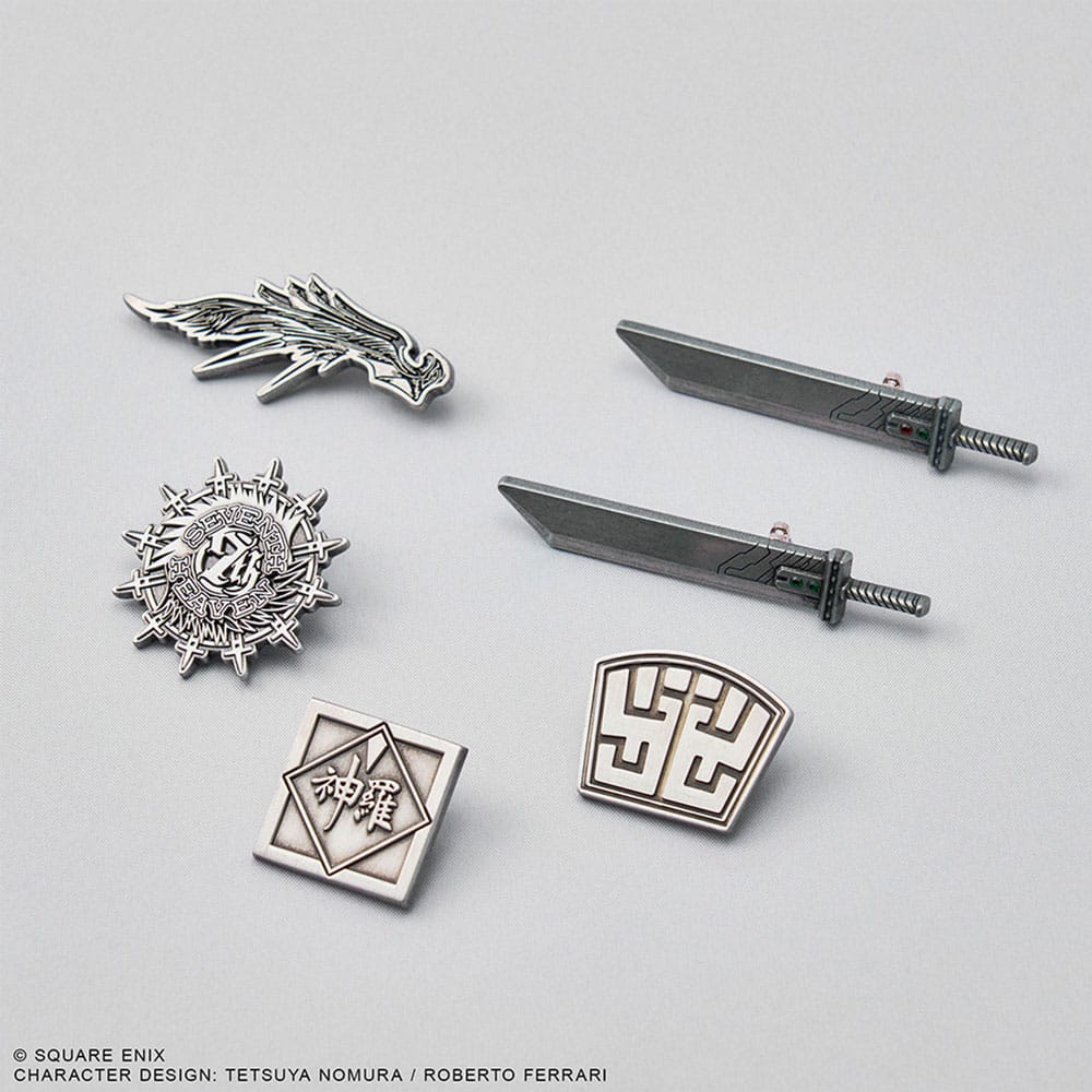 Final Fantasy VII Rebirth Mini Metal Pins Blind Doboz Készlet (6)