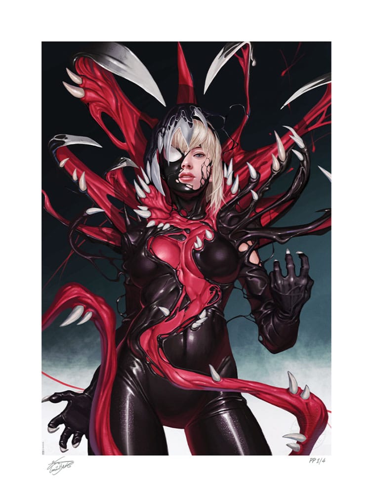 Marvel Art Print Gwenom vs. Carnage (King in Black: Gwenom vs. Carnage #1 (2021)) 61 x 45 cm – Keret Nélkül